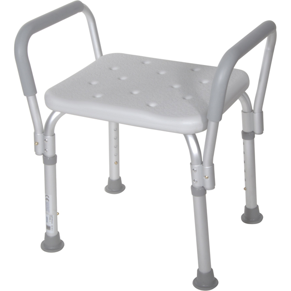 Bath Bench with Padded Arms - Without Back - Click Image to Close